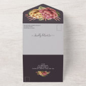 Elegante Hochzeit der Wasserfarben All In One Einladung (Außenbereich)