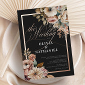 Elegante Hochzeit der Wasserfarben Folieneinladung