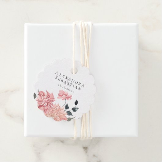 Elegante Hochzeit der Wasserfarben Geschenkanhänger (Beispiel)