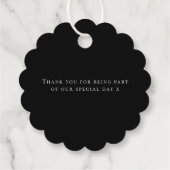 Elegante Hochzeit der Wasserfarben Geschenkanhänger (Rückseite)