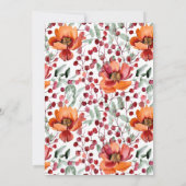 Elegante Hochzeit der Wasserfarben Herbst Einladung (Rückseite)