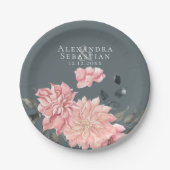 Elegante Hochzeit der Wasserfarben Pappteller (Vorderseite)