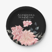 Elegante Hochzeit der Wasserfarben Pappteller (Vorderseite)