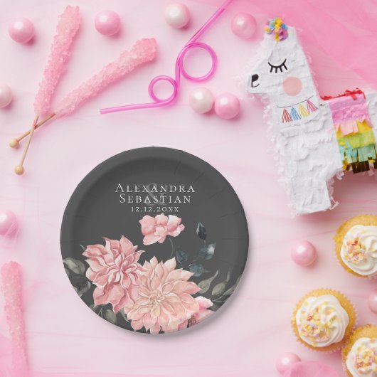 Elegante Hochzeit der Wasserfarben Pappteller (Party)