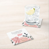 Elegante Hochzeit der Wasserfarben Rechteckiger Pappuntersetzer (Vor Ort)