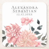 Elegante Hochzeit der Wasserfarben Rechteckiger Pappuntersetzer (Vorderseite)