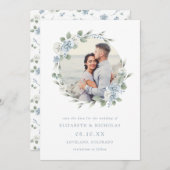 Elegante Hochzeit der Wasserfarben Save The Date (Vorne/Hinten)