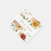 Elegante Hochzeit der Wasserfarbenkalligraphie Serviette (Ecke)