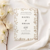 Elegante Hochzeit der weißen Zigeunerblüte Einladung