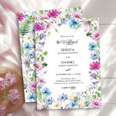Elegante Hochzeit der Wildblume Garden Einladung