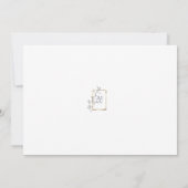 Elegante Hochzeit des Burgundy Navy Blue Floral Ga Save The Date (Rückseite)