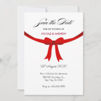 Elegante Hochzeit des roten Bandbugs