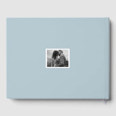 Elegante Hochzeit des Schwarz-weißen Fotos Monogra Gästebuch (Rückseite)