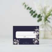 Elegante Hochzeit dunkle Marine Aquarell vielen Da Platzkarte (Stehend Vorderseite)
