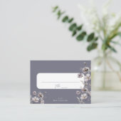 Elegante Hochzeit düsteren grauen Aquarell danke Platzkarte (Stehend Vorderseite)