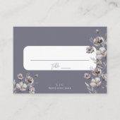 Elegante Hochzeit düsteren grauen Aquarell danke Platzkarte (Vorderseite)