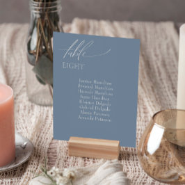 Elegante Hochzeit Dusty Blue Seating Tischnummern