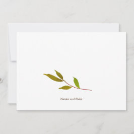 Elegante Hochzeit Einfach Dankeschön und Note Card Mitteilungskarte