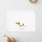Elegante Hochzeit Einfach Dankeschön und Note Card Mitteilungskarte (Vorderseite/Rückseite Beispiel)