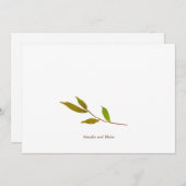 Elegante Hochzeit Einfach Dankeschön und Note Card Mitteilungskarte (Vorne/Hinten)