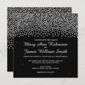Elegante Hochzeit Einfach Schwarz Einladung (Vorne/Hinten)