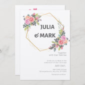 Elegante Hochzeit Einladung (Vorne/Hinten)