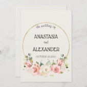 Elegante Hochzeit Einladung (Vorne/Hinten)