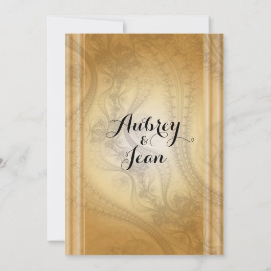 Elegante Hochzeit Einladung (Rückseite)