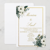 Elegante Hochzeit Einladung (Vorne/Hinten)