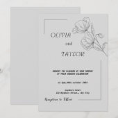 Elegante Hochzeit Einladung (Vorne/Hinten)