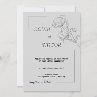 Elegante Hochzeit Einladung