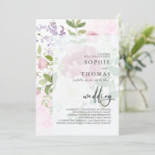 Elegante Hochzeit Einladung (Stehend Vorderseite)