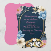 Elegante Hochzeit Einladung (Vorne/Hinten)