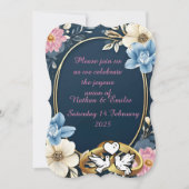 Elegante Hochzeit Einladung (Vorderseite)