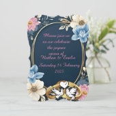 Elegante Hochzeit Einladung (Stehend Vorderseite)