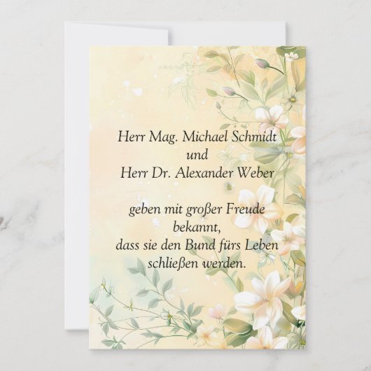 Elegante Hochzeit Einladung (Vorderseite)