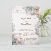 Elegante Hochzeit Einladung (Stehend Vorderseite)