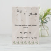 Elegante Hochzeit Einladung (Stehend Vorderseite)