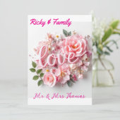 Elegante Hochzeit Einladung ein schöner Anfang (Stehend Vorderseite)