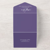 Elegante Hochzeit Einladung, Lila All-in-One All In One Einladung (Außenbereich)