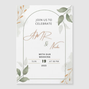 Elegante Hochzeit Einladung zum Feiern von Amr & N