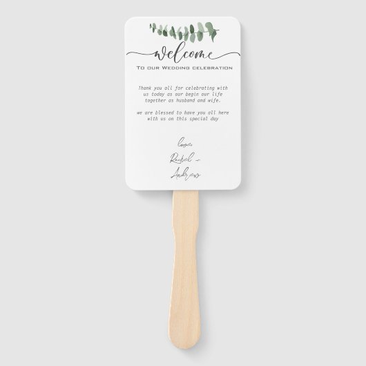 Elegante Hochzeit Fächer (Vorderseite)