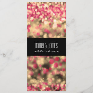Elegante Hochzeit Fuchsia und Gold funkelnde Licht Einladung