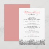 Elegante HOCHZEIT FÜHRT EINSCHLIESSUNGS-KARTE mit Dankeskarte (Vorne/Hinten)