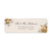 Elegante Hochzeit Gold Rustikale Blumen  (Vorne)
