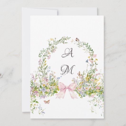 Elegante Hochzeit im Bohemischen Wappen Einladung (Rückseite)