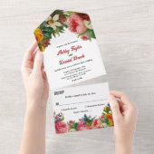 Elegante Hochzeit im Botanischen Garten All In One Einladung (Abreißen)