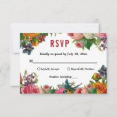 Elegante Hochzeit im Botanischen Garten RSVP Karte (Vorderseite)