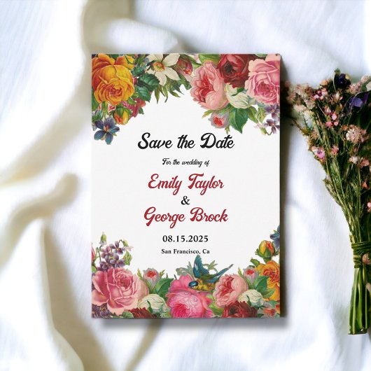 Elegante Hochzeit im Botanischen Garten Save The Date