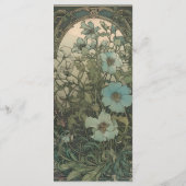 Elegante Hochzeit im floralen Jugendstil Menükarte (Rückseite)